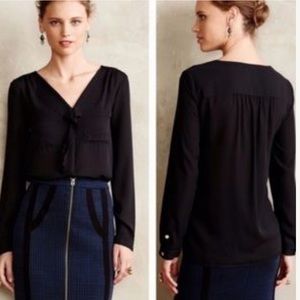 Anthropologie HD in PARIS Remi scalloped blouse size 4